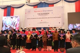 Lễ tốt nghiệp ngày 28/5. (Ảnh: Đỗ Quyên/Vietnam+)