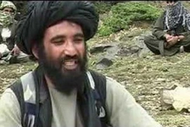 Thủ lĩnh Taliban Mullah Akhtar Mansour tại một địa điểm bí mật ở Afghanistan. (Nguồn: The Indian Express/TTXVN)