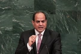 Tổng thống Ai Cập Abdel Fattah El-Sisi phát biểu tại Khóa họp 72 của Đại hội đồng LHQ ở New York, Mỹ ngày 19/9. (Nguồn: AFP/TTXVN)