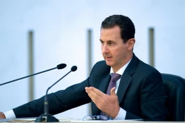 Tổng thống Syria Bashar al-Assad phát biểu tại cuộc họp ở Damascus. (Nguồn: EPA/TTXVN)
