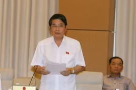 Chủ nhiệm Ủy ban Tài chính-Ngân sách của Quốc hội Nguyễn Đức Hải phát biểu. (Ảnh: Nguyễn Dân/TTXVN)