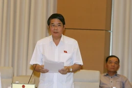 Chủ nhiệm Ủy ban Tài chính-Ngân sách của Quốc hội Nguyễn Đức Hải phát biểu. (Ảnh: Nguyễn Dân/TTXVN)