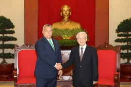 Tổng Bí thư Nguyễn Phú Trọng tiếp Thủ tướng Hungary Orbán Viktor thăm chính thức Việt Nam. (Ảnh: Trí Dũng/TTXVN)