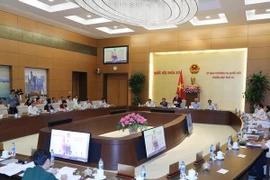 Chủ tịch Quốc hội Nguyễn Thị Kim Ngân chủ trì và phát biểu khai mạc Phiên họp thứ 13 của Ủy ban Thường vụ Quốc hội. (Ảnh minh họa: Trọng Đức/TTXVN)