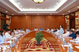 Quang cảnh buổi giao ban công tác. (Ảnh: Phương Hoa/TTXVN)