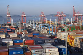 Cảng container Ningbo ở Chu Sơn, tỉnh Chiết Giang, Trung Quốc. (Ảnh: THX/TTXVN)
