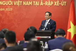 Thủ tướng Phạm Minh Chính phát biểu. (Ảnh: Dương Giang/TTXVN)