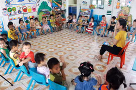 Một trường mầm non. (Ảnh: Thế Duyệt/TTXVN)