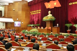 Tổng Bí thư, Chủ tịch nước Nguyễn Phú Trọng phát biểu bế mạc Hội nghị. (Ảnh: Trí Dũng/TTXVN)