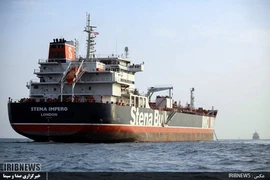 Tàu chở dầu Stena Impero treo cờ Anh. (Ảnh: AFP/TTXVN)