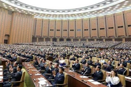 Toàn cảnh một phiên họp Quốc hội Triều Tiên tại Bình Nhưỡng. (Nguồn: Kfa Usa/TTXVN)