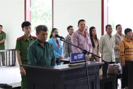 Bị cáo Long tại phiên tòa. (Ảnh: Đậu Tất Thành/TTXVN)