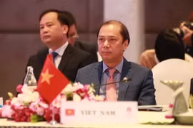 Thứ trưởng Bộ Ngoại giao Nguyễn Quốc Dũng, Trưởng SOM Việt Nam tại hội nghị. (Ảnh: Ngọc Quang-Hữu Kiên/TTXVN)
