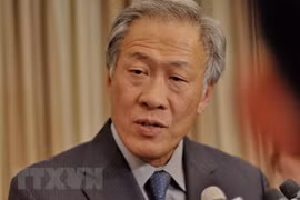 Bộ trưởng Quốc phòng Singapore Ng Eng Hen. (Ảnh: AFP/TTXVN)