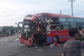 Hiện trường vụ tai nạn. (Ảnh: Hồng Điệp/TTXVN)