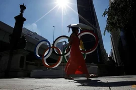 Biểu tượng Olympic tại Tokyo, Nhật Bản. (Nguồn: Reuters)