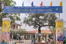 Trường Tiểu học Tiên Sơn, thôn Thần Chúc, xã Tiên Sơn, Việt Yên, Bắc Giang. (Ảnh: Đồng Thúy/TTXVN)