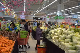 Người dân mua sắm tại hệ thống của hàng Vinmart. (Ảnh: Đỗ Phương Anh/TTXVN)