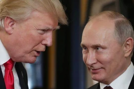 Tổng thống Nga Vladimir Putin và người đồng cấp Mỹ Donald Trump. (Nguồn: Getty images)