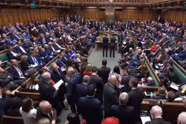 Toàn cảnh phiên họp của Hạ viện Anh ở London, ngày 14/3/2019 (giờ địa phương). (Ảnh: AFP/TTXVN)