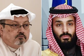 Nhà báo bị sát hại Jamal Khashoggi (trái) và Thái tử Saudi Arabia Mohammed bin Salman. (Nguồn: AFP)