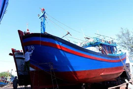 Một cơ sở đóng tàu tại thành phố Quy Nhơn. (Ảnh: Vũ Sinh/TTXVN)