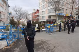 Cảnh sát Thổ Nhĩ Kỳ được triển khai tại Ankara. (Ảnh: AFP/TTXVN)