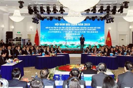 Toàn cảnh cuộc hội đàm. (Ảnh: Thái Thuần/TTXVN)