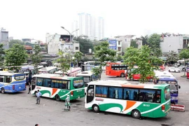 Bến xe Giáp Bát. (Ảnh: Quang Quyết/TTXVN)