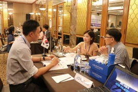 Doanh nghiệp hai nước Việt Nam-Hàn Quốc tìm hiểu cơ hội hợp tác, đầu tư. (Ảnh: Hứa Chung/TTXVN)