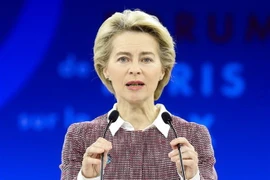 Chủ tịch đắc cử EC Ursula von der Leyen phát biểu tại một diễn đàn ở Paris, Pháp ngày 12/11/2019. (Ảnh: AFP/TTXVN)