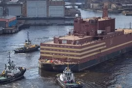 Nhà máy điện hạt nhân nổi Akademik Lomonosov của Nga. (Nguồn: Rosatom)
