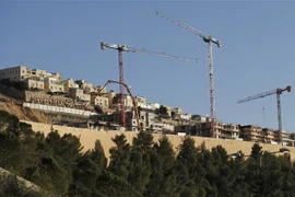 Công trường xây dựng khu định cư Ramat Shlomo của Israel tại Jerusalem ngày 20/11/2019. (Ảnh: AFP/TTXVN)