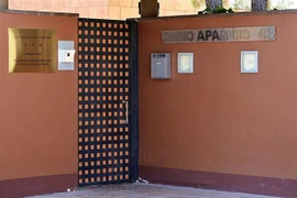 Đại sứ quán Triều Tiên tại Madrid, Tây Ban Nha ngày 28/3. (Ảnh: AFP/TTXVN)