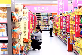 Một siêu thị ở Bắc Kinh. (Nguồn: China Daily) 