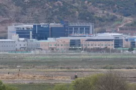 Khu công nghiệp chung Kaesong ở thị trấn biên giới Kaesong của Triều Tiên. (Ảnh: AFP/TTXVN)