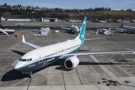 Máy bay 737 MAX của Boeing sau khi thực hiện chuyến bay thử nghiệm tại Seattle, Washington, ngày 16/3/2018. (Ảnh: AFP/TTXVN)