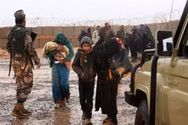 Người tị nạn tại trại Rukban, biên giới Syria-Jordan. (Ảnh: AFP/TTXVN)