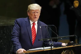 Tổng thống Mỹ Donald Trump phát biểu tại kỳ họp 74 Đại Hội đồng Liên hợp quốc ở New York ngày 24/9/2019. (Ảnh: THX/TTXVN)