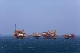 Giàn khoan của Liên doanh Vietsovpetro tại mỏ Bạch Hổ (Bà Rịa-Vũng Tàu). (Ảnh: Huy Hùng/TTXVN)