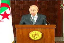 Tổng thống tạm quyền Algeria Abdelkader Bensalah trong bài phát biểu ngày 15/9/2019. (Ảnh: AFP/TTXVN)
