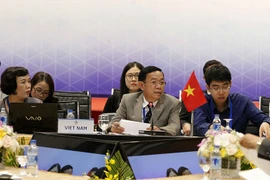 Đại diện Đoàn Việt Nam phát biểu tại cuộc họp. (Ảnh: TTXVN)