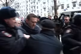 Ông Alexei Navalny bị bắt. (Nguồn: AFP)