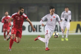 U23 Việt Nam đã có một trận đấu đầy nỗ lực trước U23 Syria. (Ảnh: Hoàng Linh/TTXVN)