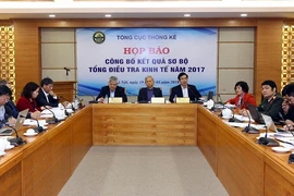 Quang cảnh buổi hop báo. (Ảnh: Danh Lam/TTXVN)