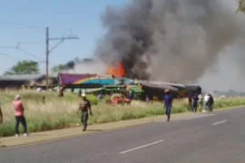 Hiện trường vụ tai nạn. (Ảnh: Rob Beezy)