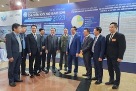 Các đại biểu dự hội nghị Báo chí Toàn quốc năm 2023 (Ảnh: Hoàng Hạnh/Vietnam+)