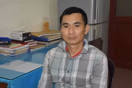 Đối tượng Phạm Văn Thiện tại cơ quan cảnh sát điều tra. (Ảnh: Công Trí/TTXVN)