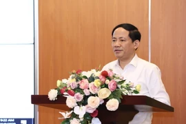 Thứ trưởng Bộ Thông tin và Truyền thông Phạm Anh Tuấn phát biểu. (Ảnh: Minh Quyết/TTXVN)