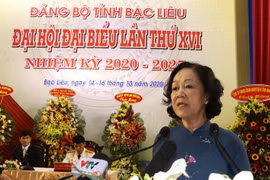 Bà Trương Thị Mai, phát biểu chỉ đạo Đại hội. (Ảnh: Huỳnh Sử/TTXVN)
